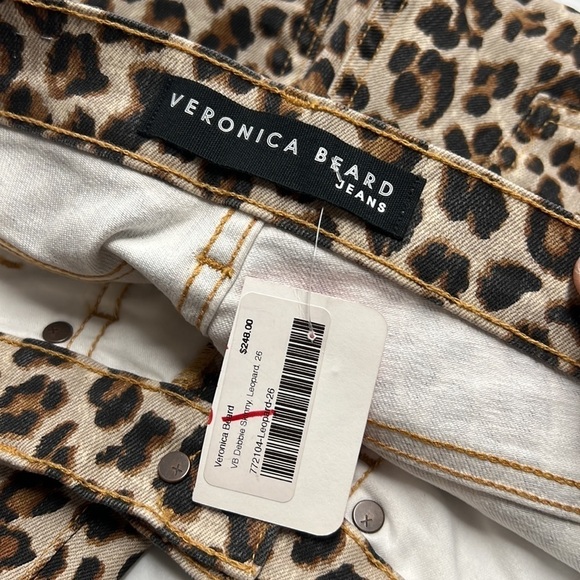 Veronica Beard NWT Debbie 10” Skinny in Leopard size 26 - Picture 4 of 11